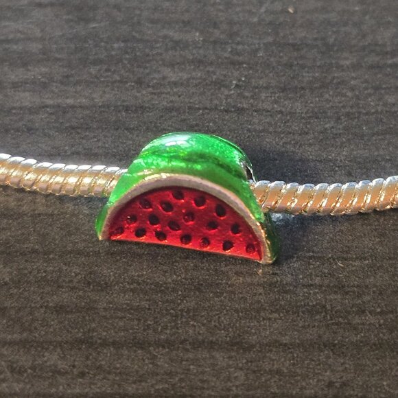Watermelon Pandora type Charm   / Charme de type Pandora - Picture 4 of 8